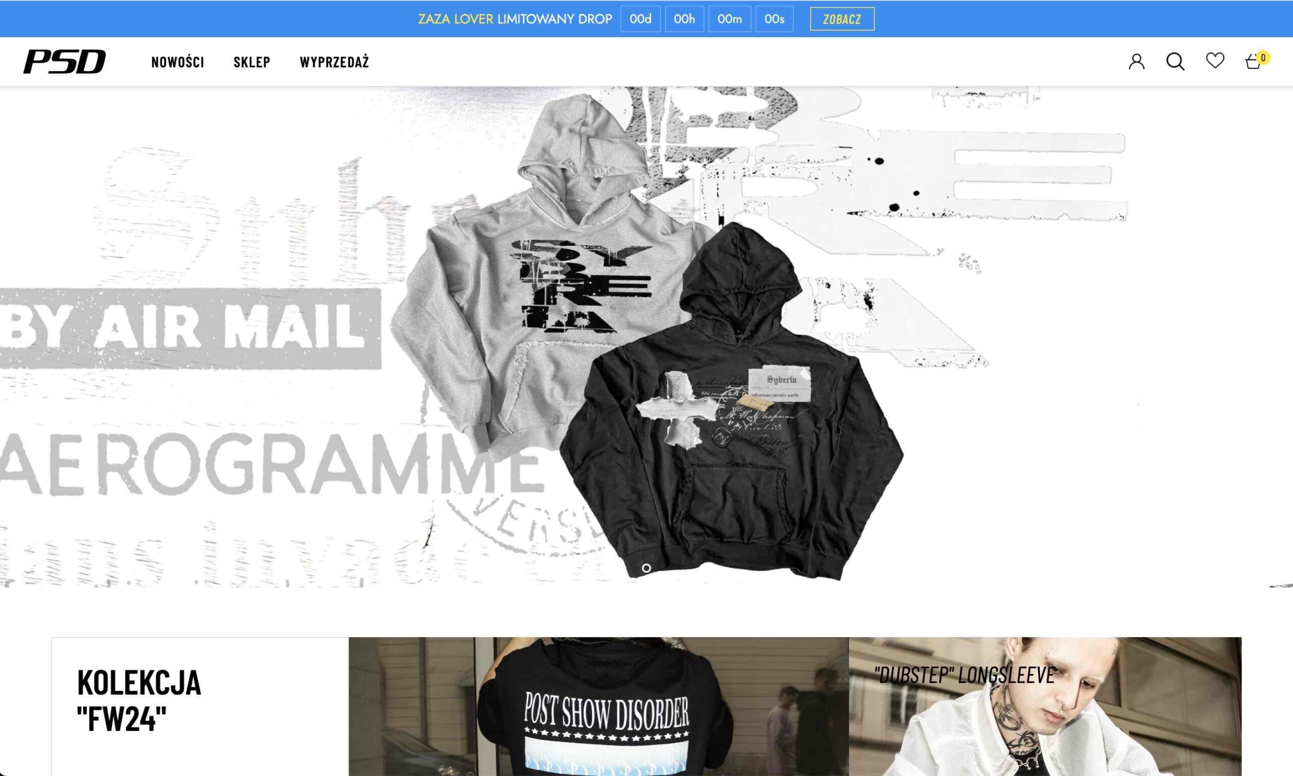 Sklep internetowy marki streetwear PSD – Post Show Disorder