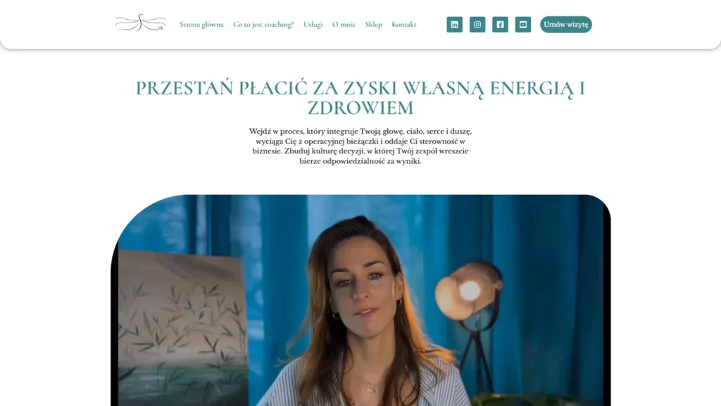 monika twardowska - strona internetowa dla coacha i mentorki