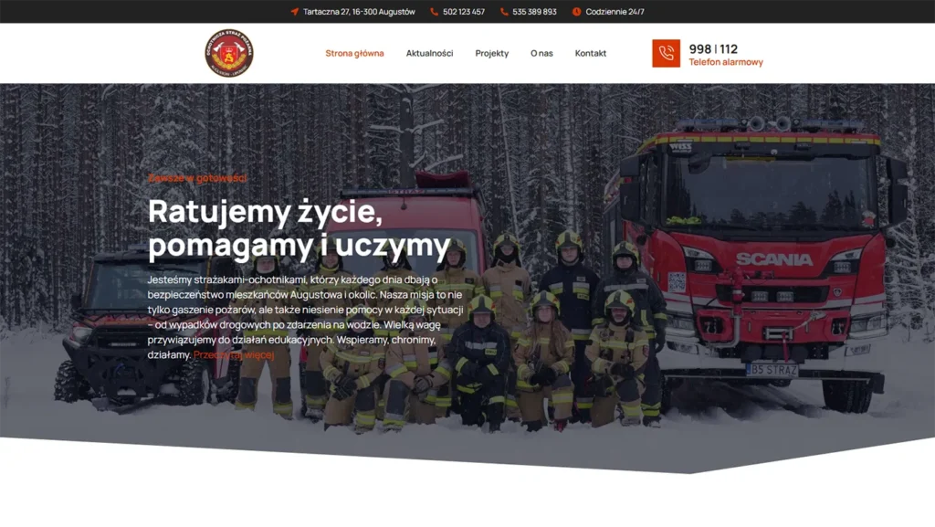 osp augustów-lipowiec - strona internetowa dla ochotniczej straży pożarnej
