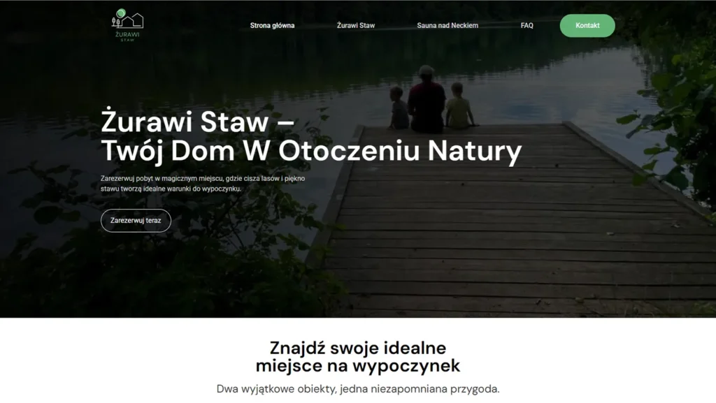 żurawi staw - strona internetowa dla siedliska i sauny nad nettą